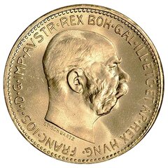 Auksinė moneta Franz Joseph I (1848-1916) Austrija 20 Coronų kaina ir informacija | Numizmatika | pigu.lt