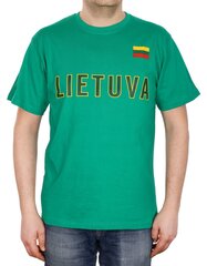 Vyriški sirgalių marškinėliai su lietuviška atributika, žali kaina ir informacija | Lietuviška sirgalių atributika | pigu.lt