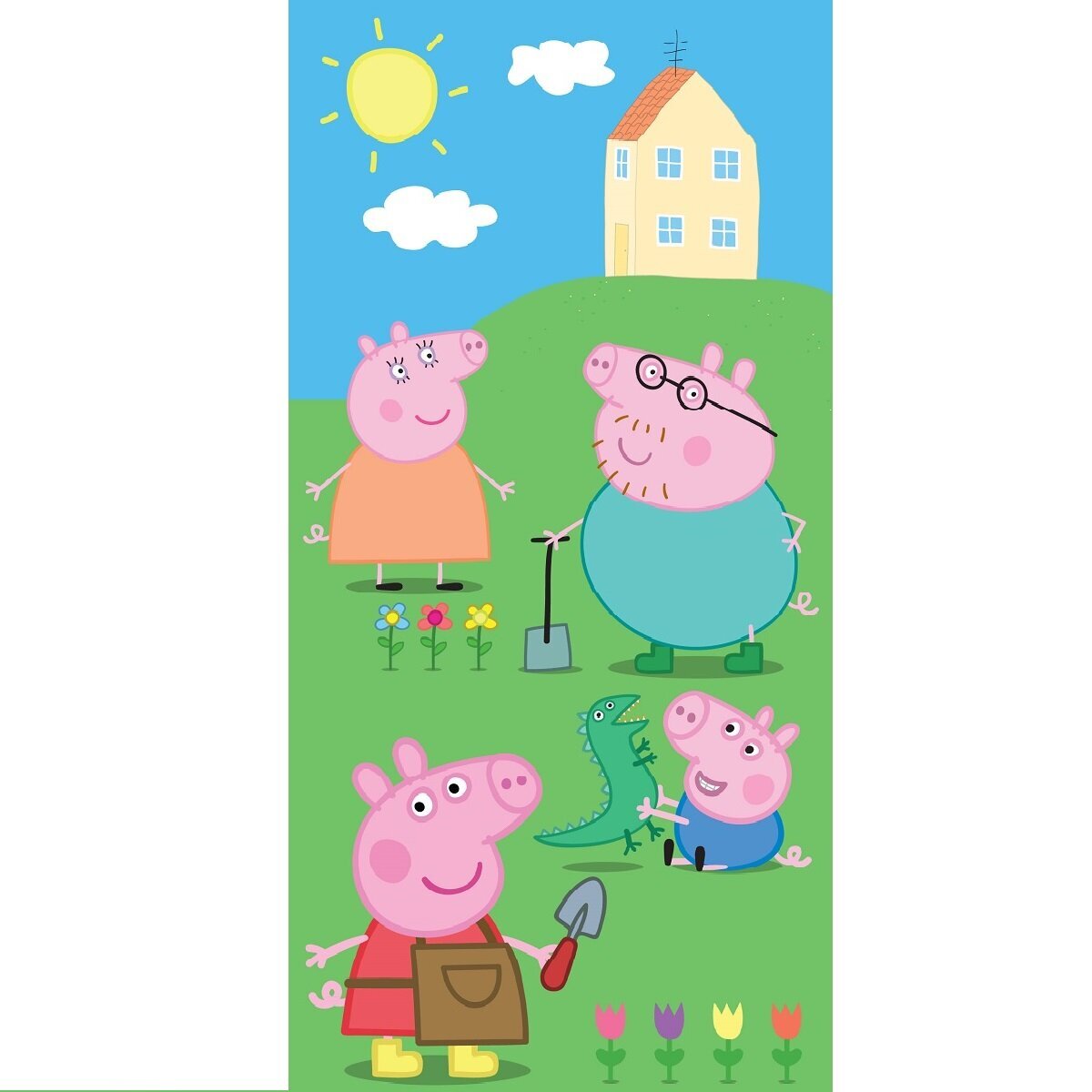 vaiki-kas-rank-luostis-peppa-pig-happy-family-70x140-cm-kaina-pigu-lt