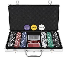 Pokeris – 300 žetonų rinkinys HQ lagamine kaina ir informacija | Azartiniai žaidimai, pokeris | pigu.lt