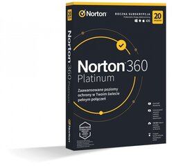 Norton 360 PLATINUM 100GB PL 1Vartotojas 20Įrenginiai 1Metai 21427517 цена и информация | Антивирусные программы | pigu.lt