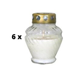 Свеча Конус, наполненная,14 см, время горения до 60 часов, 6 шт. упаковка цена и информация | Свечи на кладбище | pigu.lt