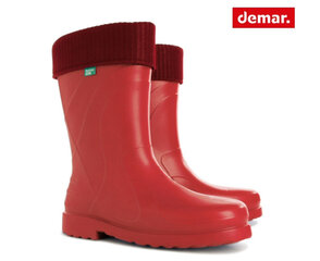 Guminiai batai Demar Lucy, raudoni kaina ir informacija | Guminiai batai moterims | pigu.lt
