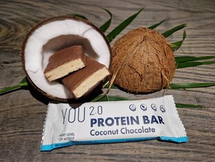 YOU 2.0 baltyminis batonėlis su kokosu, 45 g. kaina ir informacija | Batonėliai | pigu.lt