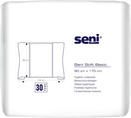 Sugeriantys paklotai Seni Soft Basic, 90x170 cm, 30 vnt. kaina ir informacija | Sauskelnės, įklotai, paklotai suaugusiems | pigu.lt