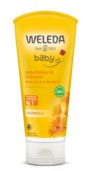 Vaikiškas šampūnas ir kūno prausiklis su medetkomis Weleda Baby 200 ml kaina ir informacija | Kosmetika vaikams ir mamoms | pigu.lt