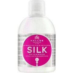 Švelnumo ir spindėsio suteikiantis šampūnas plaukams su alyvuogių aliejumi ir šilko proteinais Kallos Silk 1000 ml kaina ir informacija | Šampūnai | pigu.lt