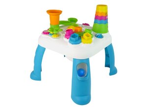 Интерактивный стол с различными кубиками LeonToys, синий цена и информация | Игрушки для малышей | pigu.lt