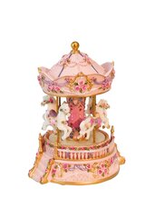 Музыкальное украшение - карусель, розовое, 15 см. цена и информация | Рождественские украшения | pigu.lt
