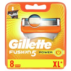 Skustuvo galvutės Gillette Fusion Power 8 vnt. kaina ir informacija | Skutimosi priemonės ir kosmetika | pigu.lt