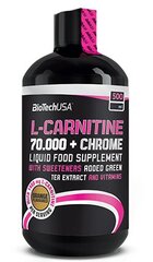 Biotech Liquid L-Carnitine 70.000mg + Chrome 500 ml kaina ir informacija | Riebalų degintojai | pigu.lt