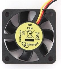 Gembird 40 mm ball bearing cooling fan, 12 V (D40BM-12A) kaina ir informacija | Vaizdo plokščių aušintuvai | pigu.lt